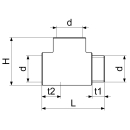 Schlösser Armaturen MS-T-STUECK DN15, 1/2"...