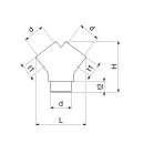 Schlösser Armaturen MS-GABELSTUECK DN15, 1/2"...