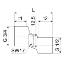 Schlösser Armaturen S-ANSCHLUSS-STUECK DN20...