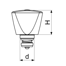 Schlösser Armaturen SANITAER-OT M.RUECKSCHLAGKEGEL 3-KT.-GRIFF BLAU, DN15, 1/2", POL.CR