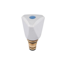 Schlösser Armaturen SANITAER-OT M.RUECKSCHLAGKEGEL 3-KT.-GRIFF BLAU, DN10, 3/8", POL.CR