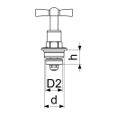 Schlösser Armaturen KNEBEL-OBERTEIL MIT O-RING DN25,...