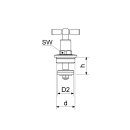 Schlösser Armaturen KNEBEL-OBERTEIL MIT O-RING DN20,...