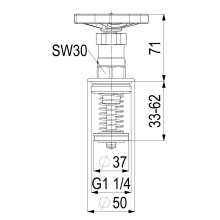 Schlösser Armaturen FETTKAMMER-OT FUER KFR-VENTIL DIN3502, N.ST.SP, DN32, 1 1/4", EPDM