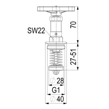 Schlösser Armaturen FETTKAMMER-OT FUER KFR-VENTIL DIN3502, N.ST.SP, DN25, 1", EPDM