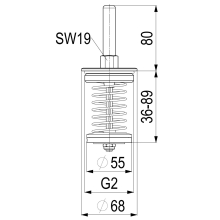 Schlösser Armaturen OBERTEIL RUECKFLUSSVERHINDERER DN50, 2", MESSING, DIN-DVGW