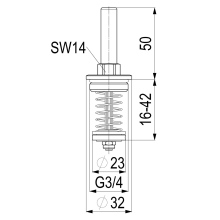 Schlösser Armaturen OBERTEIL RUECKFLUSSVERHINDERER DN20, 3/4", MESSING, DIN-DVGW