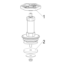 Schlösser Armaturen FETTKAMMER-OT F.FREISTROMVENT. DIN3502, N.ST.SP, DN50, 2", PTFE