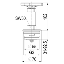 Schlösser Armaturen FETTKAMMER-OT F.FREISTROMVENT. DIN3502, N.ST.SP, DN50, 2", EPDM