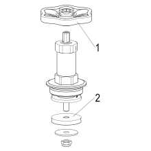 Schlösser Armaturen FETTKAMMER-OT F.FREISTROMVENT. DIN3502, N.ST.SP, DN40, 1 1/2", EPDM