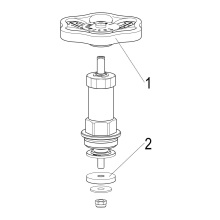 Schlösser Armaturen FETTKAMMER-OT F.FREISTROMVENT. DIN3502, N.ST.SP, DN20, 3/4", PTFE
