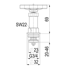Schlösser Armaturen FETTKAMMER-OT F.FREISTROMVENT. DIN3502, N.ST.SP, DN20, 3/4", EPDM