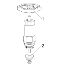 Schlösser Armaturen FETTKAMMER-OT F.FREISTROMVENT. DIN3502, N.ST.SP, DN15, 1/2", EPDM