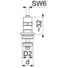 Schlösser Armaturen STECKSCHLUESSEL-OT MIT RUECK- SCHLAGKEGEL, DN15, 1/2", POL. CHROM