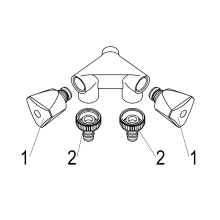 Schlösser Armaturen WASCHGERAETE-DOPPELVENTIL, SV 3-KT.GR, O.IG1/2", DN15, 1/2", POL.CR