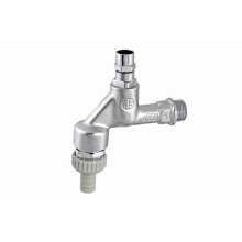 Schlösser Armaturen AUSLAUFVENTIL MIT RB, RV, SV STECKSCHL.-OT, 3/4", MATT CHR, DVGW