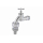 Schlösser Armaturen AUSLAUFVENTIL MIT RB, RV, SV KNEBEL-OT, SCHW, 3/4", MATT CHR, DVGW
