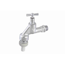 Schlösser Armaturen AUSLAUFVENTIL MIT RB, RV, SV KNEBEL-OT, SCHW, 1/2", MATT CHR, DVGW
