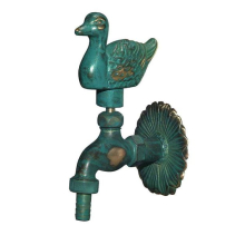 Schlösser Armaturen NOSTALGIE-AUSLAUFVENTIL, MIT SV MOTIV:ENTE, DN15, 1/2", MS-PATIN.