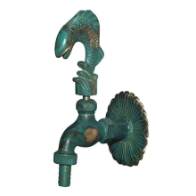 Schlösser Armaturen NOSTALGIE-AUSLAUFVENTIL, MIT SV MOTIV:FISCH, DN15, 1/2", MS-PATIN.