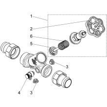 Schlösser Armaturen KFR-VENTIL, PRESS AG MULTI M.ENTL, N.ST.SP, DN40, PRESS42, DVGW