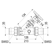 Schlösser Armaturen KFR-VENTIL, PRESS AG MULTI M.ENTL, N.ST.SP, DN32, PRESS35, DVGW
