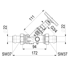 Schlösser Armaturen KFR-VENTIL, PRESS AG MULTI M.ENTL, N.ST.SP, DN20, PRESS22, DVGW