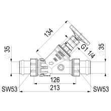 Schlösser Armaturen KFR-VENTIL, PRESS AG MULTI O.ENTL, N.ST.SP, DN32, PRESS35, DVGW