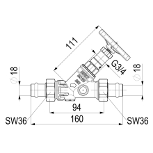 Schlösser Armaturen KFR-VENTIL, PRESS AG MULTI O.ENTL, N.ST.SP, DN20, PRESS18, DVGW