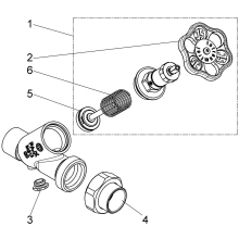 Schlösser Armaturen KFR-VENTIL, O.ENTL, AUSG.LOETV. N.STEIG.SPINDEL, DN50, LOET 54, DVGW