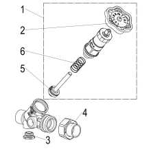 Schlösser Armaturen KFR-VENTIL, O.ENTL, AUSG.LOETV. N.STEIG.SPINDEL, DN20, LOET 18, DVGW