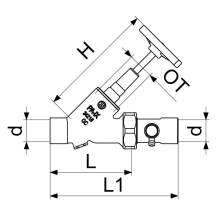 Schlösser Armaturen KFR-VENTIL, M.ENTL.IN VSB AUSG. STEIG.SPINDEL, DN25, LOET 28, DVGW