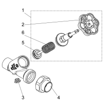 Schlösser Armaturen KFR-VENTIL, O.ENTL, AUSG.LOETV. STEIG.SPINDEL, DN50, LOET 54, DVGW