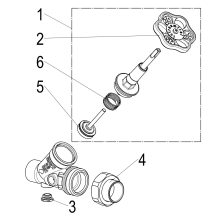 Schlösser Armaturen KFR-VENTIL, O.ENTL, AUSG.LOETV. STEIG.SPINDEL, DN25, LOET 28, DVGW