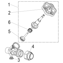 Schlösser Armaturen KFR-VENTIL, O.ENTL, AUSG.LOETV. STEIG.SPINDEL, DN20, LOET 22, DVGW