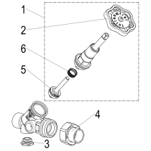 Schlösser Armaturen KFR-VENTIL, O.ENTL, AUSG.LOETV. STEIG.SPINDEL, DN20, LOET 18, DVGW