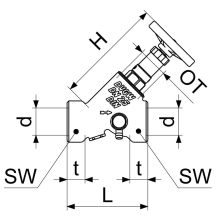 Schlösser Armaturen KFR-VENTIL, MUFFENANSCHLUSS M.ENTL, N.ST.SP, DN65, IG2 1/2, DVGW