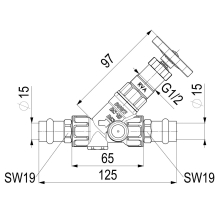 Schlösser Armaturen KFR-VENTIL, PRESSANSCHLUSS IG O.ENTL, N.ST.SP, DN15, PRESS15, DVGW