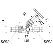 Schlösser Armaturen FREISTROMVENTIL, PRESS AG MULTI M.ENTL, N.ST.SP, DN15, PRESS15, DVGW