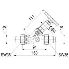 Schlösser Armaturen FREISTROMVENTIL, PRESS AG MULTI O.ENTL, N.ST.SP, DN20, PRESS18, DVGW