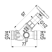 Schlösser Armaturen FREISTROMVENTIL, AUSSENG.MULTI M.ENTL, N.ST.SP, DN15, AG3/4", DVGW