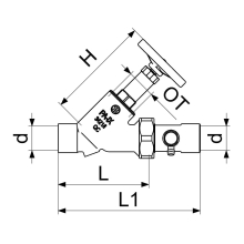 Schlösser Armaturen FREISTROMVENTIL, MIT ENTL. IN VSB AUSG, N.ST.SP, DN32, LOET35, DVGW