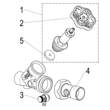 Schlösser Armaturen FREISTROMVENTIL, MIT ENTL. IN VSB AUSG, N.ST.SP, DN25, LOET28, DVGW