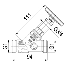 Schlösser Armaturen FREISTROMVENTIL, AUSSENG.MULTI O.ENTL, N.ST.SP, DN20, AG 1", DVGW