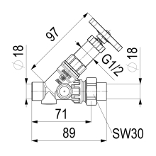 Schlösser Armaturen FREISTROMVENTIL, O.ENTLEERUNG AG.LOETV, N.ST.SP, DN20, LOET18, DVGW