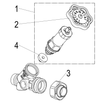 Schlösser Armaturen FREISTROMVENTIL, O.ENTLEERUNG AG.LOETV, N.ST.SP, DN15, LOET15, DVGW