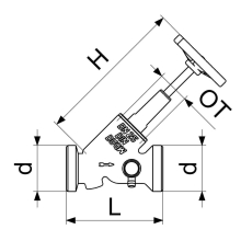 Schlösser Armaturen FREISTROMVENTIL, AUSSENGEW.KST M.ENTL, ST.SP, DN50, AG2 3/4", DVGW
