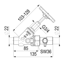Schlösser Armaturen FREISTROMVENTIL, MIT ENTL. IN...