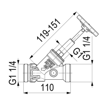 Schlösser Armaturen FREISTROMVENTIL, AUSSENG.MULTI O.ENTL, ST.SP, DN25, AG1 1/4", DVGW