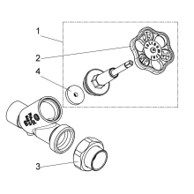 Schlösser Armaturen FREISTROMVENTIL, O. ENTLEERUNG AG.LOETV, ST.SP, DN40, LOET42, DVGW